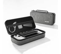 Sacoche de Transport Rigide Compatible avec la Console de Jeu pour ROG Ally et Ses Accessoires, Sacoche Rigide en EVA avec Protecteur d'écran, pour Le Voyage et Le Stockage (Gris)
