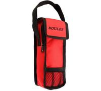Engelhart - 010131-RD - Sacoche de Boules de Pétanque Rouge - Glissière et Scratch - 2 Ouvertures Coté et Haut - pour 3 Boules - 23 x 8,5 x 5 cm - Accessoires Jeux de Petanque - Triplette
