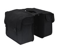 vidaXL Sacoche de vélo Double 48 L – Polyester – Système de fixation astucieux – Noir