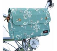 Sacoche de vélo en Toile imperméable Motif Fleurs Vert 1