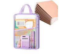 Sacoche Documents A4 Zippée,Trousse organisatrice portable réutilisable en forme de L | Sac Organisateur Documents - Pour école, jeux, puzzles, voyages, maison, devoirs, projets, courrier
