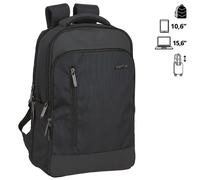 Sacoche d'ordinateur portable 15 d'affaires avec connecteur USB enfant Safta Noir TU
