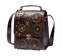 Sacoche En Cuir Authentique - Sac À Main Rétro, ssac D’épaule Polyvalent | ssac De Transport Avec Poches Multiples, Espace Pour Batterie Externe, Cartes Et Téléphone, Accessoire Mode Pour Étudiants