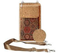 Sacoche en Liège Bandoulière Triple Poche Magnétique Motif Hexagonal Avizar Multicolore Multicolore G