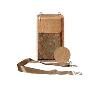 Sacoche en Liège Bandoulière Triple Poche Magnétique Motif Mandala Multicolore