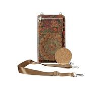 Sacoche en Liège Bandoulière Triple Poche Magnétique Motif Mandala Multicolore