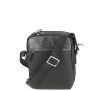 Francinel Sacoche bandoulière zippée Porto Cuir de vachette 16x21x7 cm Noir