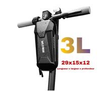 Sacoche guidon trottinette électrique velo draisienne Wildman Waterproof 3L - Noir