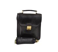 Sacoche - Hexagona - 111942 - Cuir - Noir - 22x20x7 cm