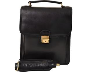 Sacoche - Hexagona - 111943 - Cuir - Noir - Bandoulière - 23x27x10cm