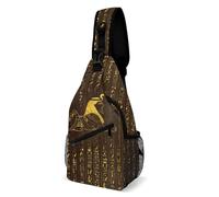 Sacoche Homme Ankh Égyptien Doré Œil De Dieu Antivol Sac De Poitrine Léger Sacoche Bandouliere Pour Camping Sport École