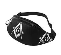 Sacoche Homme Bandouliere Compas Équerre Franc-Maçon, Sac À Taille Multifonction Sac À Poitrine Léger Sac Ceinture pour Camping Voyage Gym