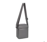 Sacoche Homme bandoulière Textile Ville - Pochette Sac porté travers Pratique - Taille Petite - Couleur Gris