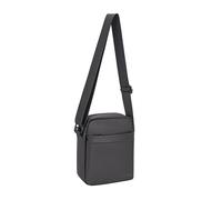 Sacoche Homme bandoulière Textile Ville - Pochette Sac porté travers Pratique - Taille Petite - Couleur Noir