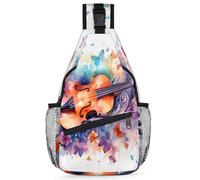 Sacoche Homme Bandouliere Violon Musical, Casual Sac De Poitrine Homme Multifonction Sac À Bandoulière pour Homme École Femme