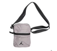Sacoche Homme - Jordan - Grise - Logo Métal - Imperméable - Bandoulière Ajustable
