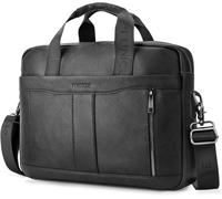 Sacoche Homme Pour Ordinateur 15.6 Pouces Sac Cuir Cartable Cadeau Porte Document Véritable Rétro Mallette De Voyage Travail