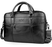 Sacoche Homme Pour Ordinateur 15.6 Pouces Sac Homme Cuir Cartable Cuir Homme Cadeau Homme Porte Document Homme Cuir Ordinateur Véritable Rétro Sacoche Mallette De Voyage Travail