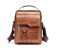 Sacoche Homme Sacs à Bandoulière Vintage Sacoche Bandoulière Cuir Petite Shoulder Bag Crossbody Business Cartable Besace Pochette Sacs à main pour sport voyages travail (Marron Sacs bandoulière)