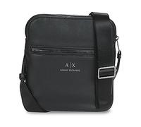 Armani Exchange Sac bandoulière noir, imitation de cuir, homme