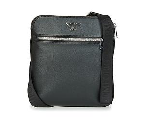Sacoche hommes Emporio Armani BUSINESS FLAT MESSENGER BAG Noir Unique