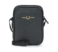 Sacoche hommes Fred Perry SCOTCHGRAIN LEATHER SIDE BAG Noir Unique