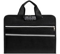 Sacoche ignifuge pour documents, organiseur accordéon avec poignée et verrou à code, 13 pochettes, sacoche pour ordinateur portable avec bande réfléchissante, pour maison, bureau, voyage