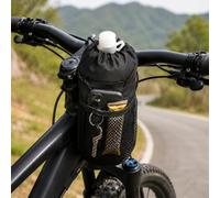 Sacoche isotherme pour bouteille de vélo avec support de téléphone - Étanche - Grande capacité - Pour VTT, VTT, vélo de route, noir