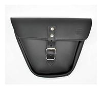 Sacoche latérale en cuir pour moto - ExMoto compatible avec Royal Enfield Interceptor/Continental GT (Noir) - 28,5 x 21 x 4,5 cm