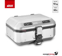Givi Valise moto Trekker Dolomiti 30 L Aluminium Monokey Argent