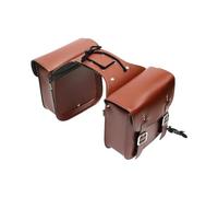 Sacoche Latérale Sacoches De Selle De Moto Étui Rangement Bagages Latéraux Valise Réservoir Cuir PU Pièces Sac Latéral(2 PCS Brown)