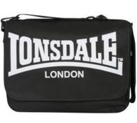 Sacoche - Lonsdale - Messenger Noire - 100% Polyester - H33 x L37 x P11cm - Bandoulière réglable