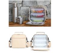 Sacoche Lunch Box Isotherme - Livoo - 3 Étages - Capacité 4.5l - 3 Boîtes Hermétiques - Conservation 6h