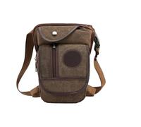 Sacoche Moto Jambe Sac de Jambe en Toile imperméable for Homme, Sac Banane for vélo d'extérieur, for Moto for Voyager, Courir(Brown)