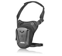 Sacoche Moto Jambe Sacoche de Jambe Moto à Coque Rigide, Sac Banane décontracté for l'extérieur, Hanche, Voyage Tactique étanche for Hommes et Femmes(Black with Logo)