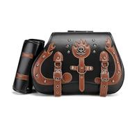 Sacoche Moto Laterale pour BMW Motorrad 1600 Grand America, Sac Moto Etanche Sacoche Moto Style Vintage en Cuir Sacs de Selle de Moto Sacoche Moto Selle Arriere,G