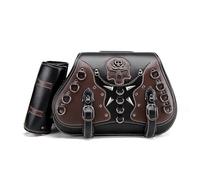 Sacoche Moto Laterale pour BMW Motorrad 1600 Grand America, Sac Moto Etanche Sacoche Moto Style Vintage en Cuir Sacs de Selle de Moto Sacoche Moto Selle Arriere,E