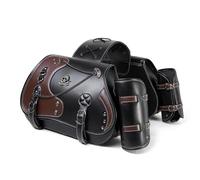 Sacoche Moto Laterale pour BMW Motorrad 1600 Grand America, Sac Moto Etanche Sacoche Moto Style Vintage en Cuir Sacs de Selle de Moto Sacoche Moto Selle Arriere,F