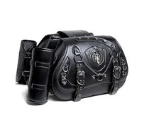 Sacoche Moto Laterale pour BMW Motorrad 1600 Grand America, Sac Moto Etanche Sacoche Moto Style Vintage en Cuir Sacs de Selle de Moto Sacoche Moto Selle Arriere,B