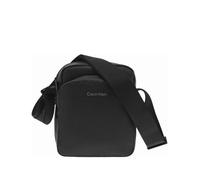 Sacoche noire unie avec deux compartiments à fermeture zippée