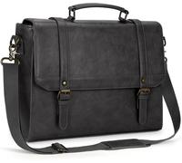 Sacoche Ordinateur 15.6 Pouces Imperméables Cuir Pu Sac A Main Homme Cartable Homme Sac Bandoulière Homme Sac Messenger Mallette Affaires