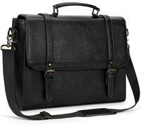 Sacoche Ordinateur 15.6 Pouces Imperméables Cuir Pu Sac A Main Homme Cartable Homme Sac Bandoulière Homme Sac Messenger Mallette Affaires