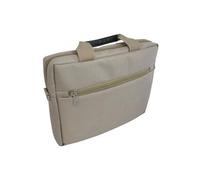 Sacoche Ordinateur Portable 15,6 pouces 2 Compartiments 2 Poches Zippées avec Bandoulière en Nylon Gris