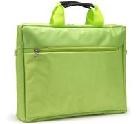 Sacoche Ordinateur Portable 15,6 pouces 2 Compartiments 2 Poches Zippées avec Bandoulière en Nylon Vert