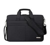 Sacoche Ordinateur Portable 15.6 Pouces Imperméable Mallette Sac pc Tablette Ordinateur Cartable Sac à Bandoulière Cadeau pour Hommes Femmes Collège Cours Travail Affaires Voyage Noir,41cm * 30cm Noir