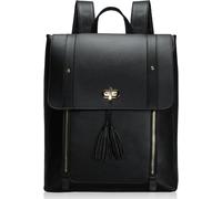 Sacoche Ordinateur Portable 15.6" Sac À Dos Femme Cuir Noir Cartable Sac Porté Dos Scolaire Fille Backpack[H3355] Noir
