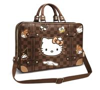 Karactermania Hello Kitty Squares Laptop Bag Marron