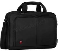 WENGER Source Mallette pour Ordinateur Portable 14 Pouces et Tablette Tactile 10 Pouces, Porte-Documents, Système d’Organisation, 5 l, Femmes Hommes, Bureau Voyages d’Affaires Uni, Noir, 601064