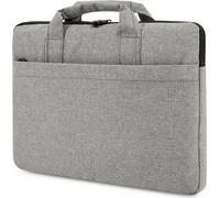 Sacoche portable pour ordinateur portable, sacoche antichoc pour ordinateur portable, sacoche pour ordinateur de grande capacité, convient pour les ordinateurs portables jusqu'à 15,6 pouces, Gris