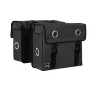 Sacoche porte-bagage double en toile enduite Willex 30 L Noir
